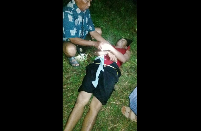 Jenazah korban sebelum dievakuasi.