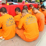 Para tersangka saat rilis kasus di Mapolres Gresik. Foto: Ist.