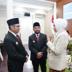 Wali Kota Batu bersama wakilnya saat menghadiri rapat paripurna.