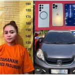 Tersangka dan barang bukti yang diamankan Mapolres Pasuruan.