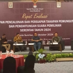 Rapat yang digelar KPU Kota Mojokerto.