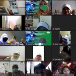 Tangkapan layar saat siswa dari SD Al Muslim mengikuti karyawisata virtual ke Jakarta Aquarium Safari