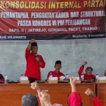 Elia Joko Sambodo saat memimpin konsolidasi