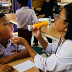 Skrining kesehatan BPJS Kesehatan Tulungagung di Sekolah Rakyat Trenggalek