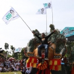 Suasana konser budaya kebangsaan di Lapangan Pucangsari Kecamatan Purposari, Minggu (28/8/2022).