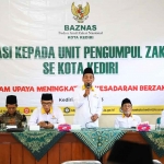 Ketua Baznas Kota Kediri, Dawud Syamsuri, saat memberi sambutan.