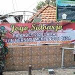 Sosialisasi Jogo Sidoarjo Pilkades 2020 Damai Rukun Bersatu Membangun Desa. (foto: ist)