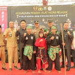 Suasana pembukaan Kejuaraan Pencak Silat Antarpelajar di Kabupaten Pasuruan.