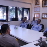 Kepala Kantor Imigrasi Kelas I TPI Malang Galih Priya Kartika Perdhana saat kunjungan ke Polresta Malang Kota.