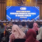 Rapat Konsolidasi Program Prioritas Nasional Bidang Pangan di Kompleks Sekretariat Daerah (Setda) Provinsi Jawa Timur, Kamis (21/8/2025).