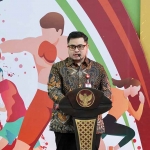 Bupati Kediri Hanindhito Himawan Pramana saat memberi sambutan. (Ist)