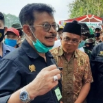 Menteri Pertanian Syahrul Yasin Limpo saat melakukan kunjungan ke Kabupaten Blitar.