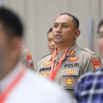 Kapolres Ngawi, AKBP Dwiasi Wiyatputera saat mengikuti rakor Operasi Terpusat Lalin Semeru 2022 di Gedung Mahameru Polda Jatim, Rabu (21/12/2022).