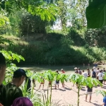 Kerumunan warga di TKP bocah yenggelam