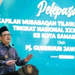 Pj Gubernur Jatim saat memberi sambutan.