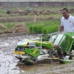 Contoh transplanter yang sedang digunakan petani. foto: youtube.com