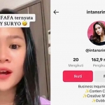 Tangkapan layar akun TikTok yang menuduh Roy Suryo sebagai Fufufafa. 