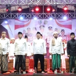 Forkopimda Sampang ketika menghadiri sholawat dalam rangka mewujudkan Pilkada damai. Foto: Prokopim Pemkab Sampang