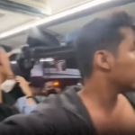Tangkapan layar video viral yang memperlihatkan pria mengaku nabi membuat keributan di dalam bus