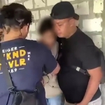 Pelaku saat dibekuk anggota Unit PPA Satreskrim Polres Tuban