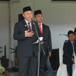 Pjs Bupati Kediri, Heru Wahono Santoso, saat memberi sambutan. Foto: Ist