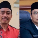 Anggota Komisi III DPRD Gresik, Khoirul Huda dan Wabup Gresik, Asluchul Alif.