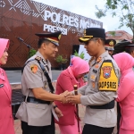 Kapolres Ngawi saat memimpin sertijab