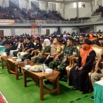 Gedung Olahraga (GOR) Dabonsia dipadati ribuan petugas pengawas pemilu yang mengikuti Apel Siaga Patroli Pengawasan Pemilu 2019.