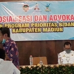 Kegiatan sosialisasi dan advokasi pelaksanaan program prioritas pada bidang kesehatan di Kabupaten Madiun.