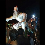 Suasana takbir keliling di Ponpes Tremas, Kecamatan Arjosari.