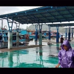 Suasana di Pelabuhan Perikanan Pantai Tamperan, Pacitan. Banyak kapal yang melempar sauh lantaran musim tidak menguntungkan.