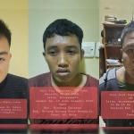 Ketiga pelaku perampokan yang berhasil dilumpuhkan petugas Satreskrim Polres Kediri. (foto: ist.)