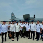 Para menteri saat tiba di Magelang, Jawa Tengah.