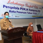 Wali Kota Pasuruan, Raharto Teno Prasetyo saat membuka Lokakarya Bagi Pengelola Kampung KB se-Kota Pasuruan.