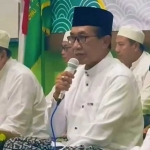 Bupati Pamekasan saat menyampaikan sambutan dalam peringatan Isra Mikraj dan Harlah NU ke-103.