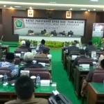 Suasana saat rapat paripurna DPRD Kabupaten Pamekasan.