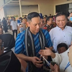 Ketua Umum Partai Demokrat, AHY saat berkunjung di MPS KUD Tani Mulyo Lamongan.