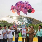 Wakil Bupati Gresik didampingi Kepala DPMD Gresik dan Kades Golokan saat meresmikan wisata Endel Park Golokan. Foto: Ist