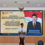 Menteri ATR/BPN saat memberi sambutan.