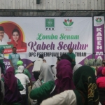 Tampak kemeriahan Senam Sehat Kabek Sedulur Jawa Timur yang digelar DPC Perempuan Bangsa Kabupaten Tuban.