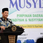 Wali Kota Kediri Abdullah Abu Bakar saat memberi sambutan di Musyda PD Muhammadiyah Kota Kediri ke-7 dan Musyda PD 