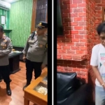 Pelaku pembacokan saat ditangkap petugas dari Polsek Simokerto.