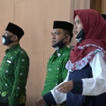 Ketua Pergunu Jawa Barat, Dr. H. Saepuloh, M.Pd dalam acara proses seleksi beasiswa IKHAC. foto: ist/ bangsaonline.com