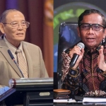 Prof Dr Romli Atmasasmita  dan Prof Dr Mahfud MD. Foto: holopis.com