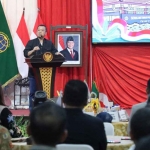 Menteri ATR/BPN saat memberu sambutan.