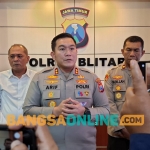 Kapolres Blitar, AKBP Arif Fazlurrahman saat memberikan keterangan