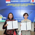 Tanda kerja sama antara Kementerian ATR/BPN melalui Ditjen PTPP dengan JICA atau Japan International Cooperation Agency.