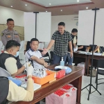 Pemeriksaan kesehatan rutin yang digelar Polres Mojokerto Kota.