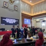 Suasana pengambilan sumpah pergantian antarwaktu empat anggota DPRD Kota Batu 