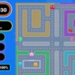Tampilan Game Pac-Man Multiplayer yang akan segera hadir di Facebook.
